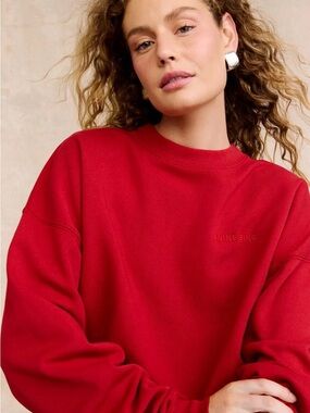 Anine Bing Red Crewneck Sweatshirt